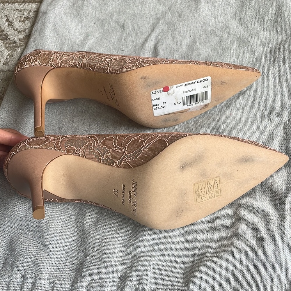 JIMMY CHOO nude lace pumps - Picture 8 of 8